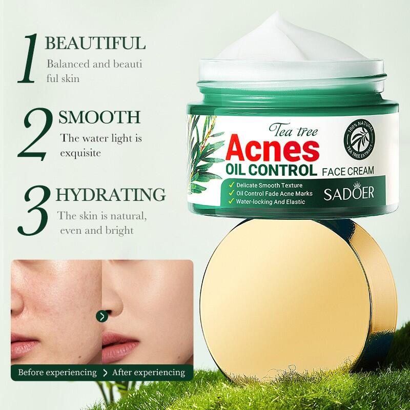 Creme Facial Controlo da Acne com Óleo de Árvore do Chá