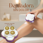 Máquina portátil de depilação indolor com cabeçais banhados a ouro 18K