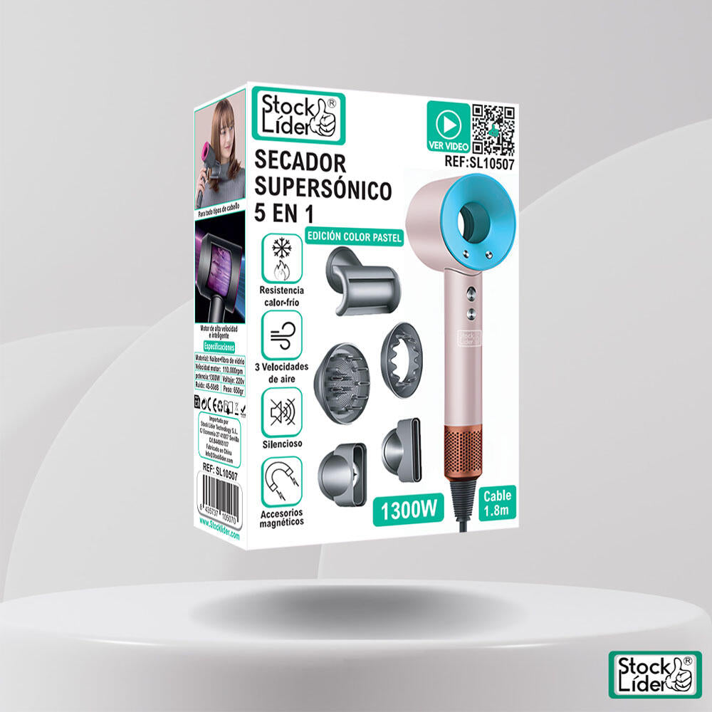 Secador supersónico 5 em 1