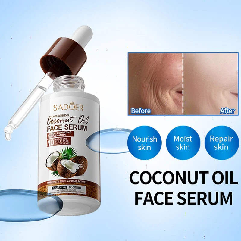 Sérum Facial com Óleo de Coco 100% Natural