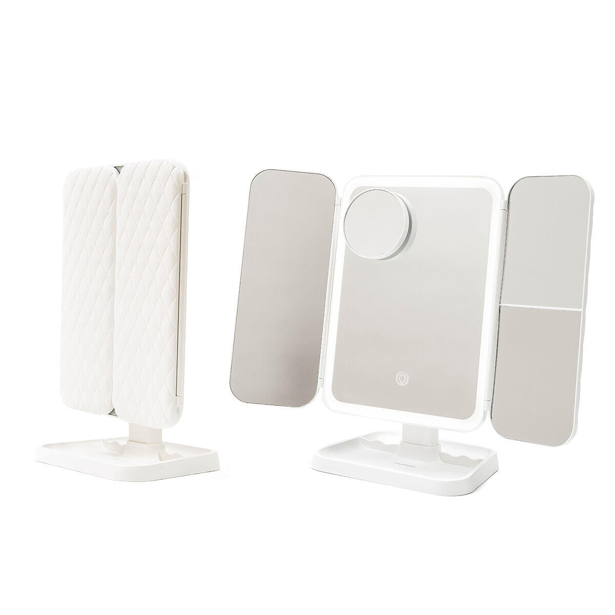 Espelho de Maquilhagem LED Tríptico Recarregável