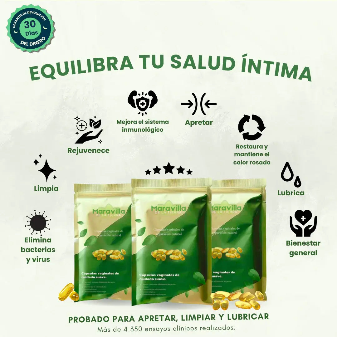 Cápsulas Íntimas – Elimina o Mau Odor e Fortalece a Saúde Vaginal