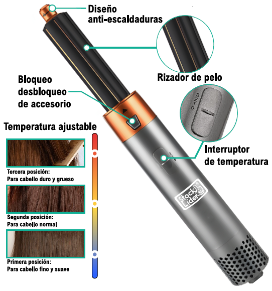 Secador de cabelo 5 em 1